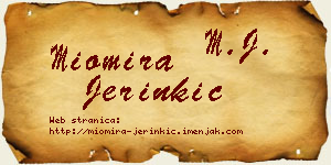 Miomira Jerinkić vizit kartica